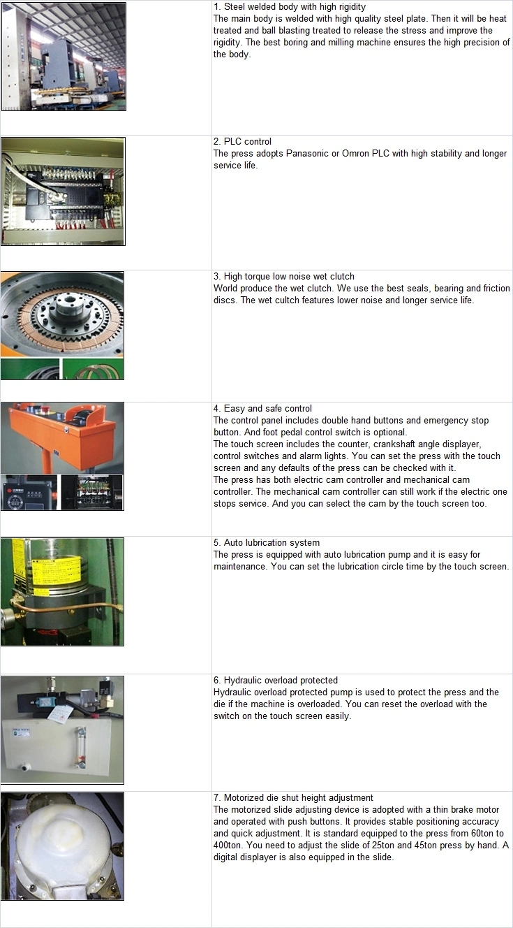 Jh21 C-Frame Deep Throat Pneumatic Open Front with Fixed Bed Punching Machine